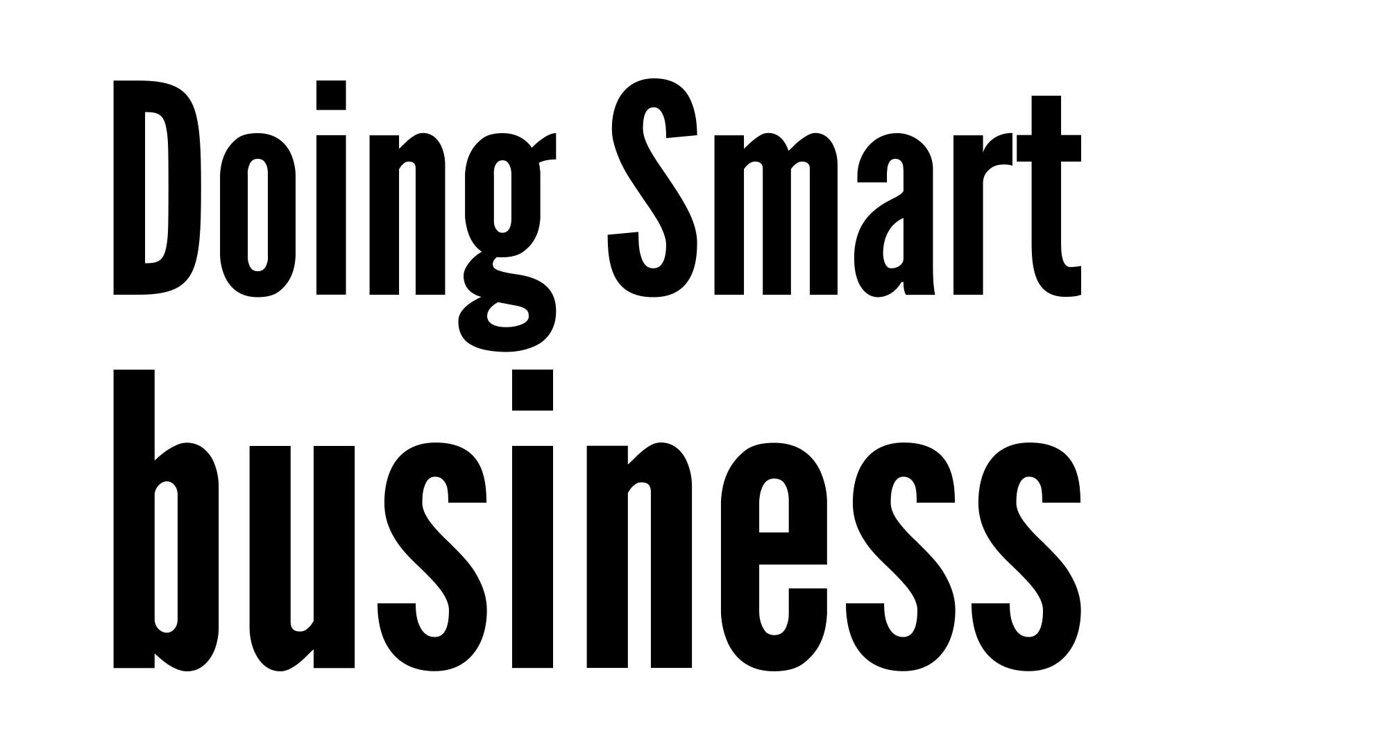 Doing smart business logo header